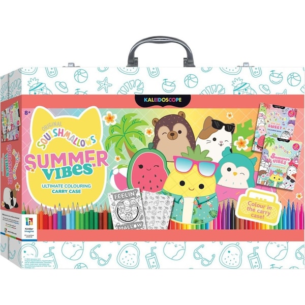 Kaleidoscope Squishmallows Ultimate Colouring Carry Case Summer Vibes 8y+