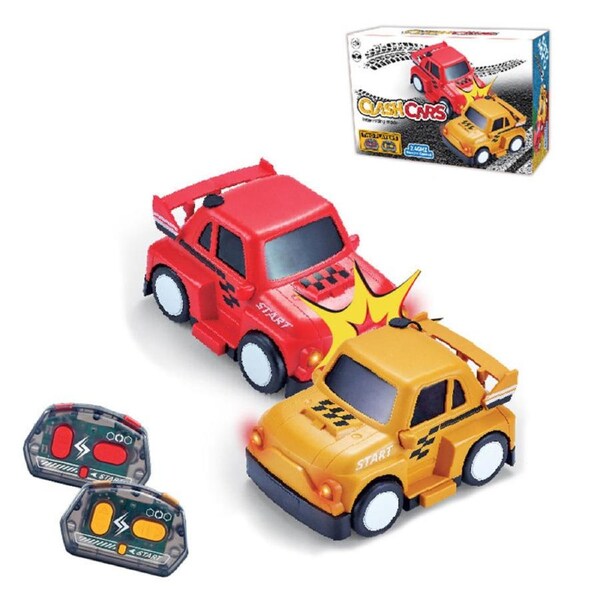 Catzon Remote Control Bumper Car Set of 2 Mini RC Car with Light & Sound Effect for Kids