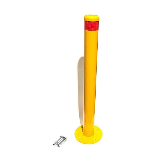 Parkero Surface Mounted Bollard 9x90cm Vehicle Heavy-duty Carpark Bollard Barrier Yellow