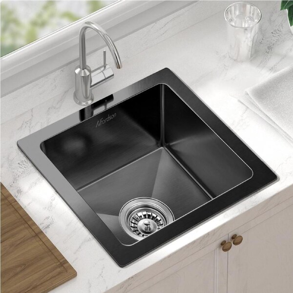 ALFORDSON Kitchen Sink Stainless Steel Basin 340X310MM Black