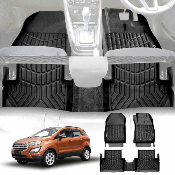 3D Floor Mats for Ford EcoSport Auto 2013-2019 Heavy Duty All Weather Car Mats Carpet Liner Set