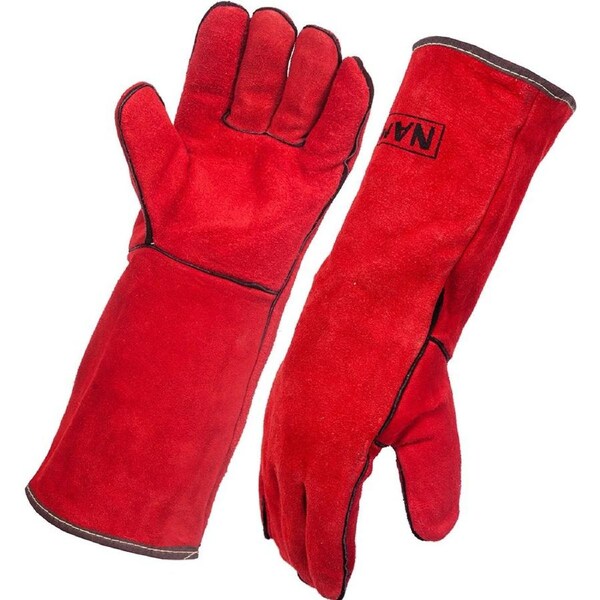 Welding Gloves Namib Split Leather Red