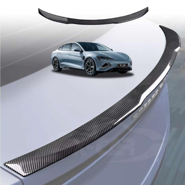 Sporty Carbon Fiber Style Spoiler for BYD Seal 2023-Onwards Rear Trunk Wing Lip Tail Performance Upgrade