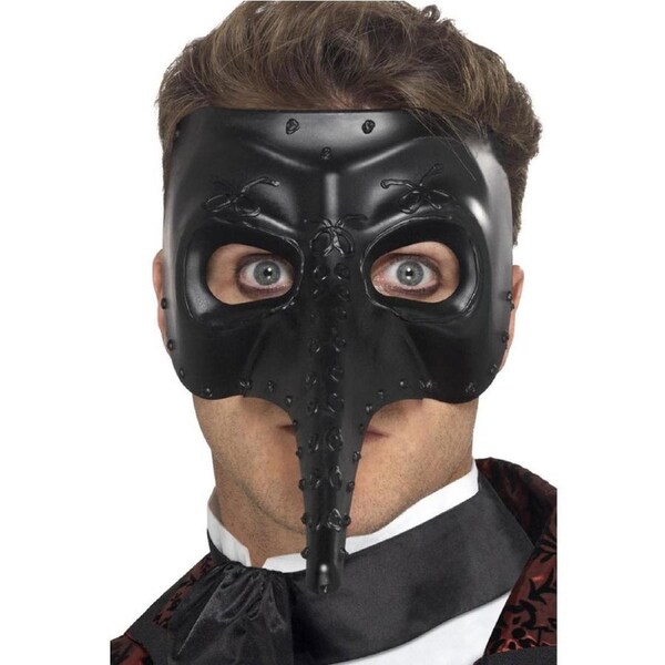 Venetian Gothic Capitano Black Eye Mask