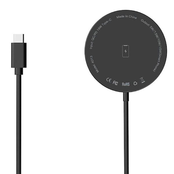 TODO 15W Fast Charging Wireless Phone Charger Pad Charge - Black