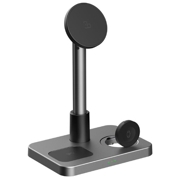 TODO 3 in 1 Wireless Phone Charger 15W Fast Charge Earphone Watch Magnetic Charge Telescopic Stand