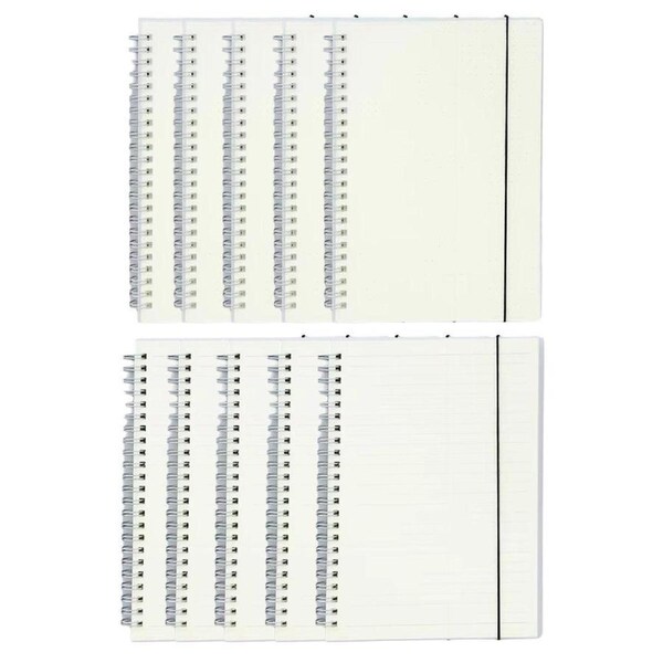 10pcs Spiral Notebook A6 Size Coil Bound Lined and Grid Pages School Office Use