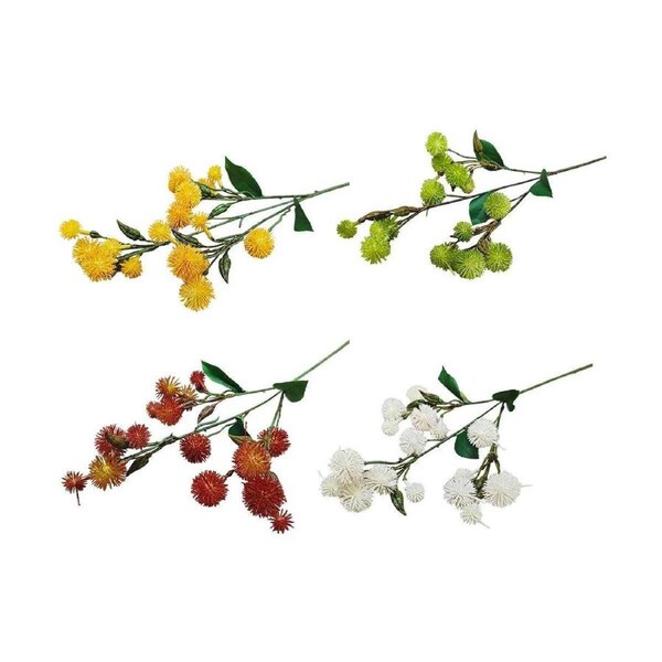 4PCS Artificial Dandelion Small Thorn Flower Bouquet Wedding Decor Ornaments