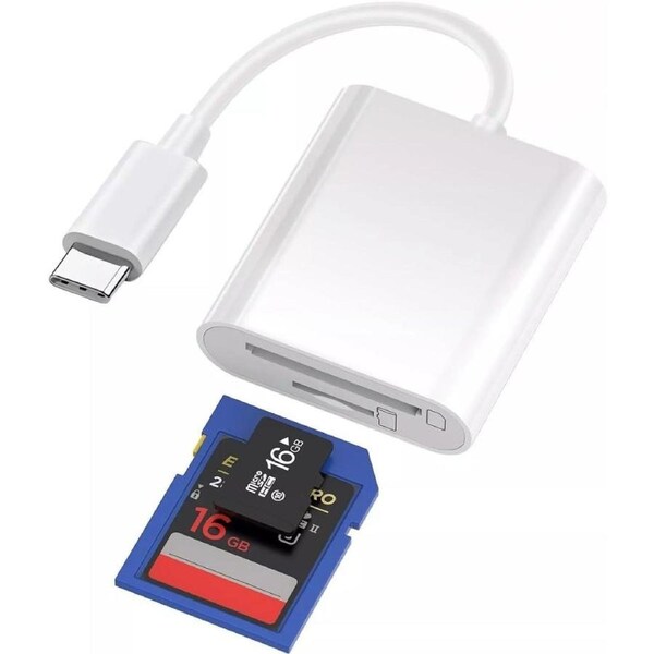 USB-C To SD Card SDXC Reader Adapter Type-C For iPad iPhone 16 15 Pro Max