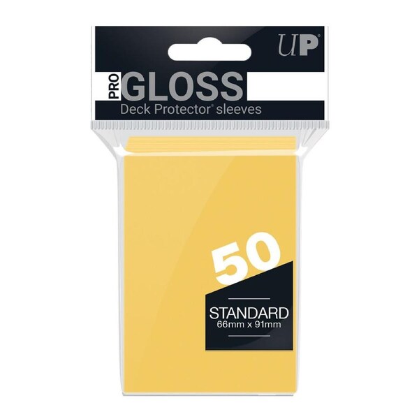 Ultra Pro: PRO-Gloss 50ct Standard Deck Protector sleeves: Yellow