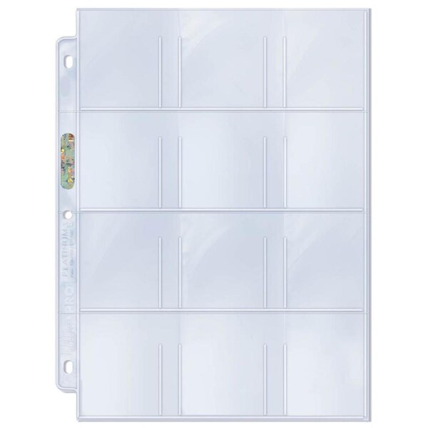 Ultra Pro: 12-Pocket Platinum Page with 2-1/4 X 2-1/2 Pockets