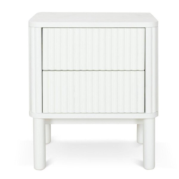 Melita Bedside Table - White