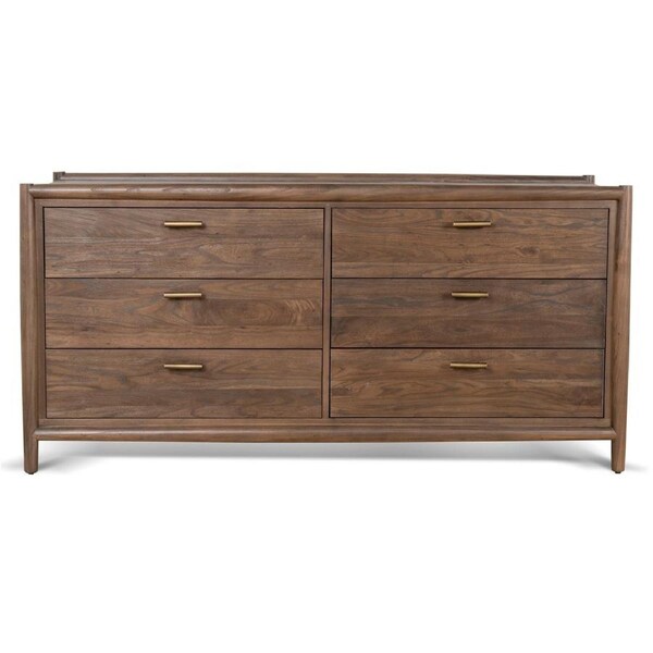 Sophia 6 Drawer Wooden Chest - Walnut