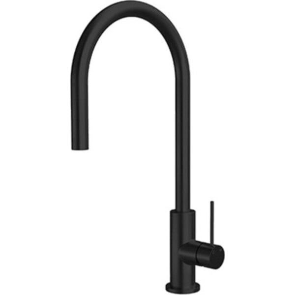 Belling Stainless Steel Gooseneck Pull-Out Mixer Tap Kitchen Faucet Black