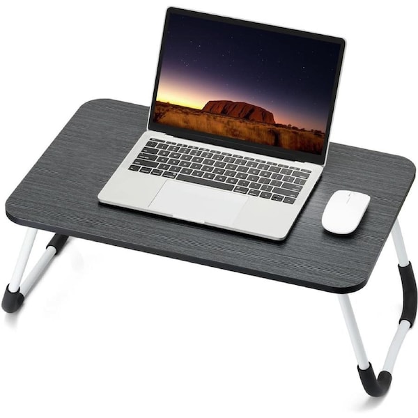 Laptop Bed Table, Foldable Lap Standing Desk with Cup Slot for Indoor/Picnic Tray