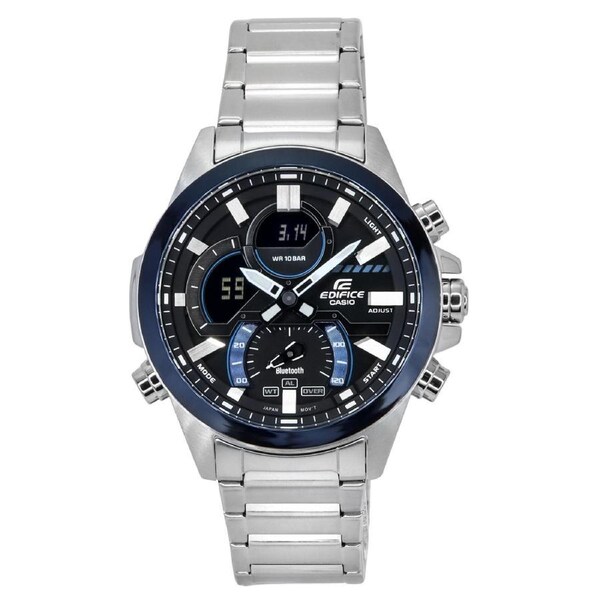 Casio EDIFICE Smartphone Link Bluetooth Alarm Timer ECB-30DB-1A 100M Mens Watch