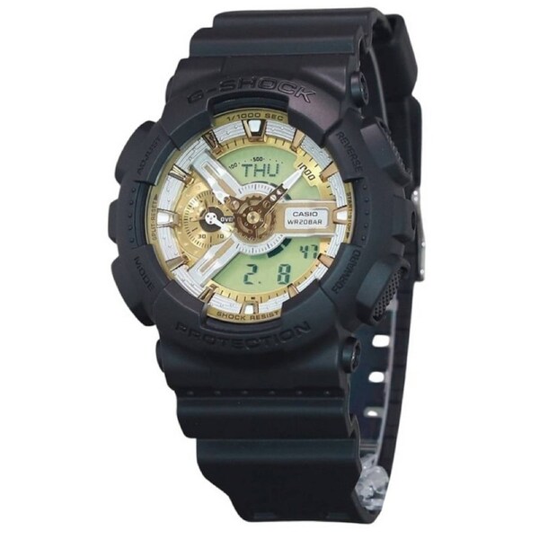 Casio G-SHOCK Gold Dial Alarm Timer Stopwatch Calendar GA-110CD-1A9 Mens Watch