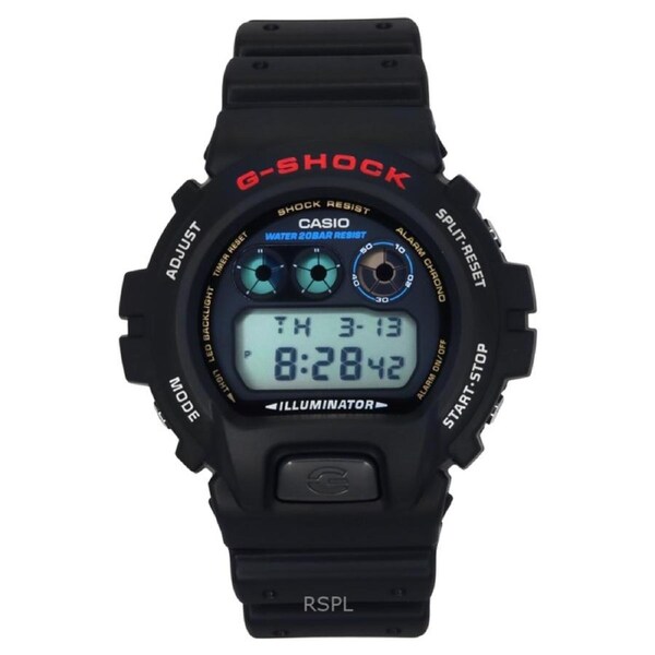 Casio G-SHOCK Digital Alarm Flash Alert Timer Quartz DW-6900U-1 200M Mens Watch