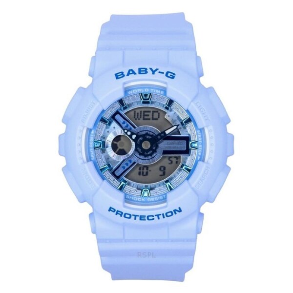 Casio Baby-G Analog Digital Blue Dial Resin Strap BA-110YK-4A 100M Ladies Watch