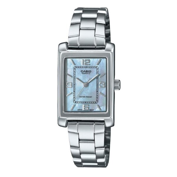 Casio Analog Stainless Steel Mother Of Pearl Dial LTP-1234DS-2A Ladies Watch