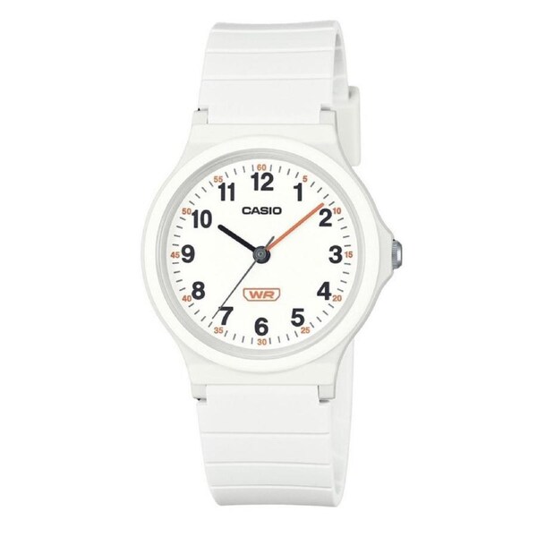 Casio POP Analog White Bio Based Resin White Dial Quartz LQ-24B-7B Ladies Watch