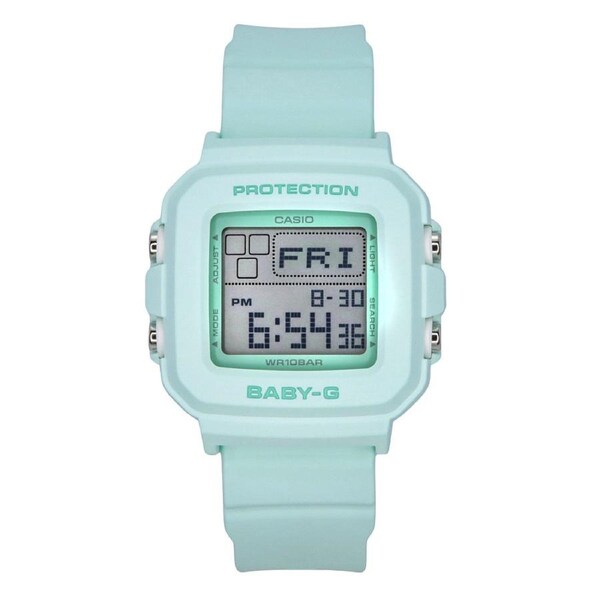 Casio Baby-G Digital Resin Mint Green Alarm Backlight BGD-10-3 100M Ladies Watch