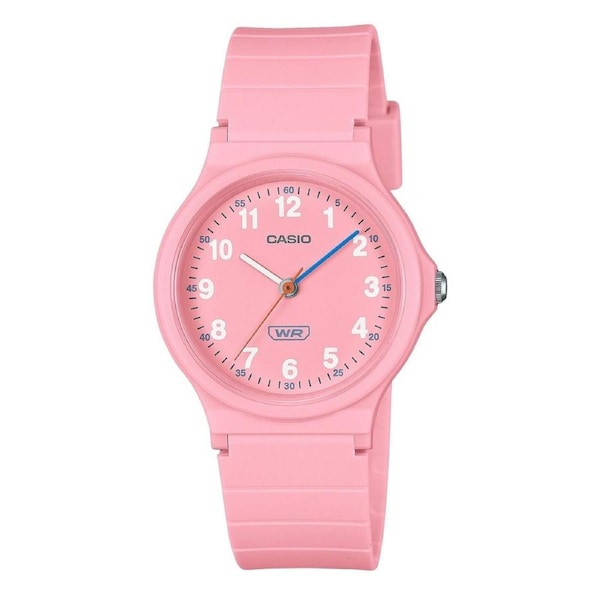 Casio POP Analog Pink Bio Based Resin Pink Dial Quartz LQ-24B-4B WR Ladies Watch