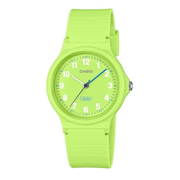 Casio POP Analog Lime Green Bio Based Resin Quartz LQ-24B-3B WR Ladies Watch