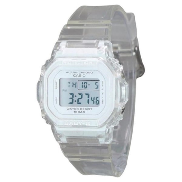 Casio Baby-G Digital Transparent Resin Alarm Chrono BGD-565US-7 100M Lady Watch
