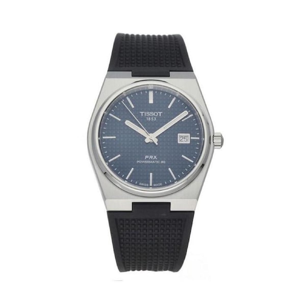 Tissot PRX T-Classic Powermatic 80 Swiss Made Automatic Rubber Strap Mens Watch