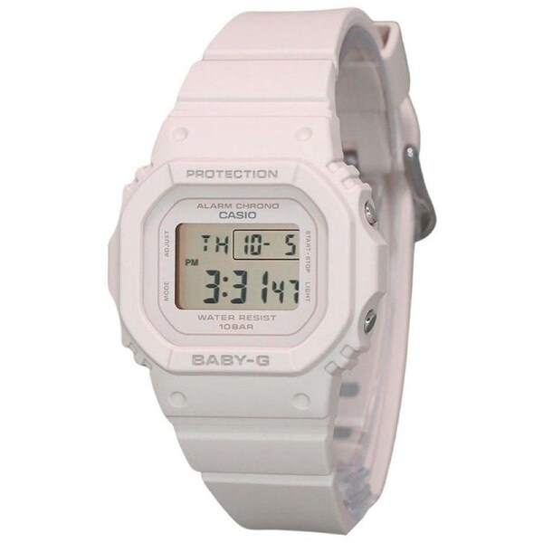 Casio Baby-G Digital Beige Pink Resin Alarm Chrono BGD-565U-4 100M Ladies Watch