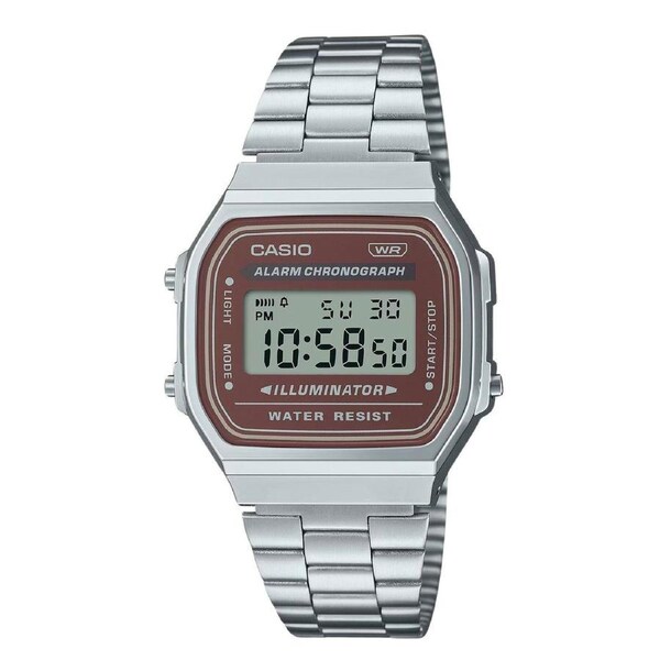 Casio Vintage Digital Alarm Chronograph Illuminator Light A168WA-5A Mens Watch