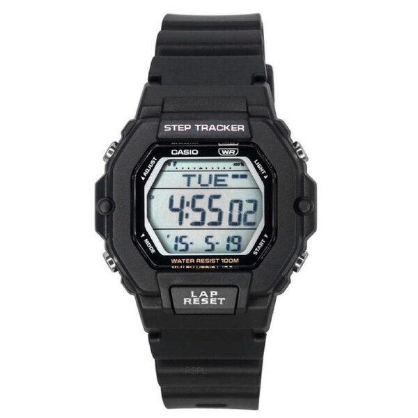 Casio Digital Step Tracker Light Dual Time Quartz LWS-2200H-1A 100M Unisex Watch