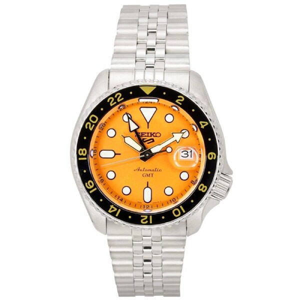Seiko 5 Sports Mikan Orange GMT SKX Re-Interpretation SSK005K1 100M Mens Watch