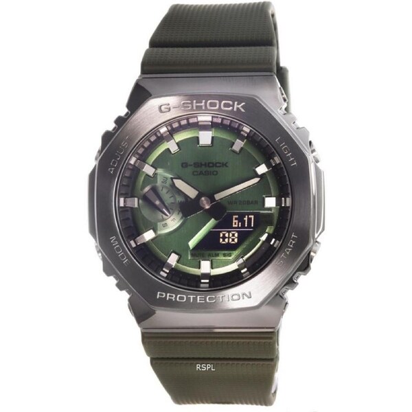 Casio G-SHOCK GM-2100B-3A Green Alarm Timer Stopwatch Calendar 200M Mens Watch