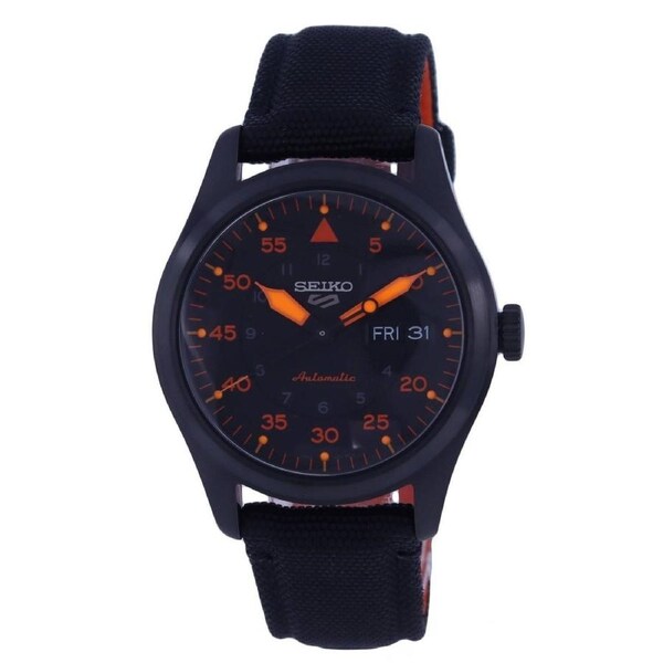 Seiko 5 Sports Flieger Nylon Black Dial 24 Jewels Automatic SRPH33K1 Mens Watch