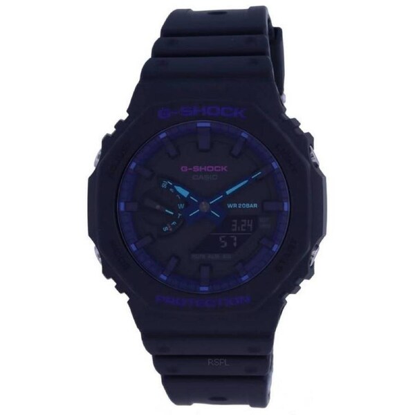 Casio G-SHOCK Analog Digital World Time Alarm Timer GA-2100VB-1A 200M Mens Watch