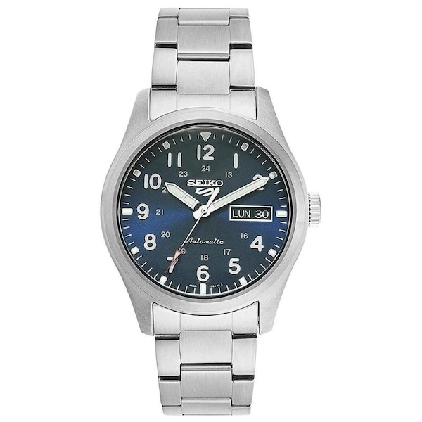 Seiko 5 Sports Field 12/24 Day/Date Blue Dial Automatic SRPG29K1 100M Mens Watch