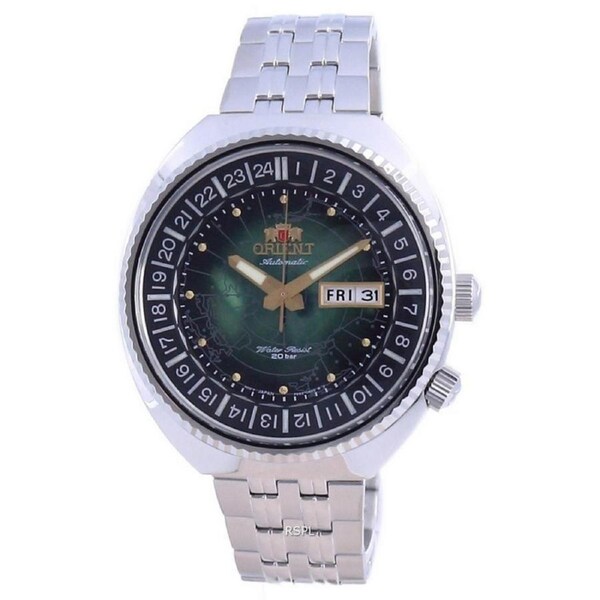 Orient World Map Revival Stainless Steel Automatic RA-AA0E02E19B 200M Mens Watch