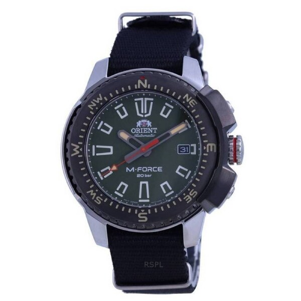 Orient M-Force Green Dial Stainless Steel Automatic RA-AC0N03E10B Mens Watch