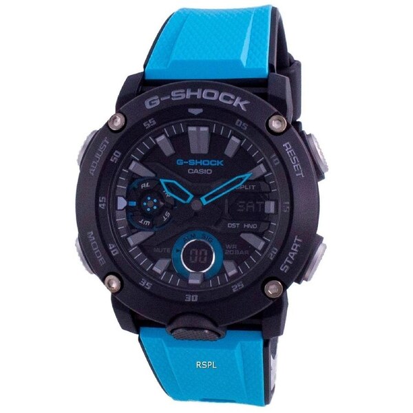 Casio G-SHOCK Carbon Core Guard Alarm Calendar Quartz GA2000-1A2 200M Mens Watch