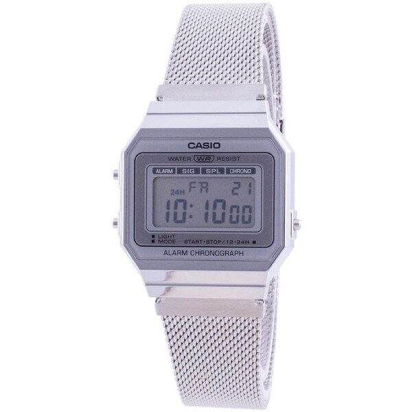 Casio Vintage Alarm Chronograph Backlight Quartz A-700WM-7A 100M Ladies Watch