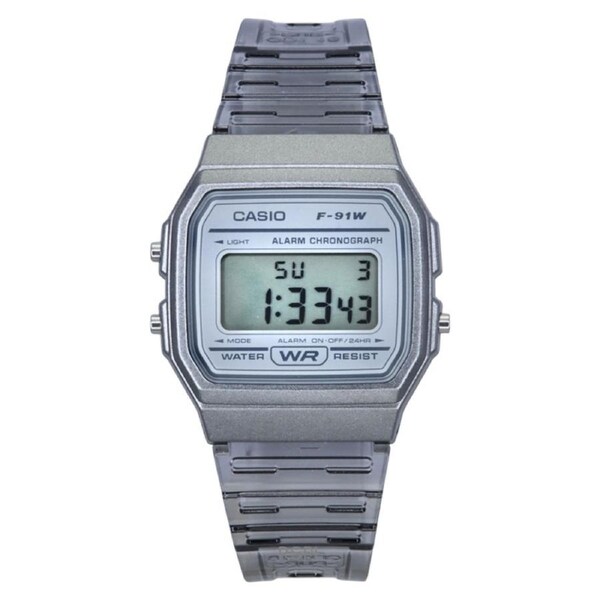 Casio F-91WS-8 Alarm Backlight Calendar Day/Date Stopwatch Quartz Ladies Watch