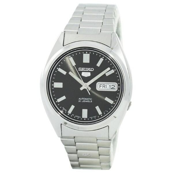 Seiko 5 Automatic Japan Made Stainless Steel Black Dial SNXS79J1 30M Mens Watch