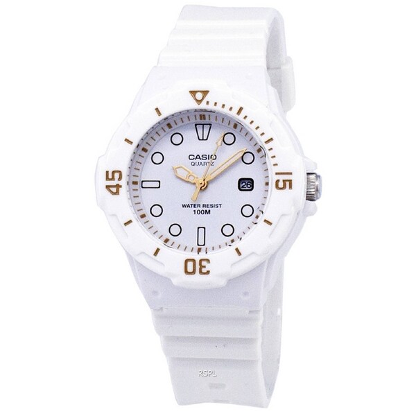 Casio Enticer Classic White Dial Rotary Bezel LRW200H7E2VDF Womens Ladies Watch