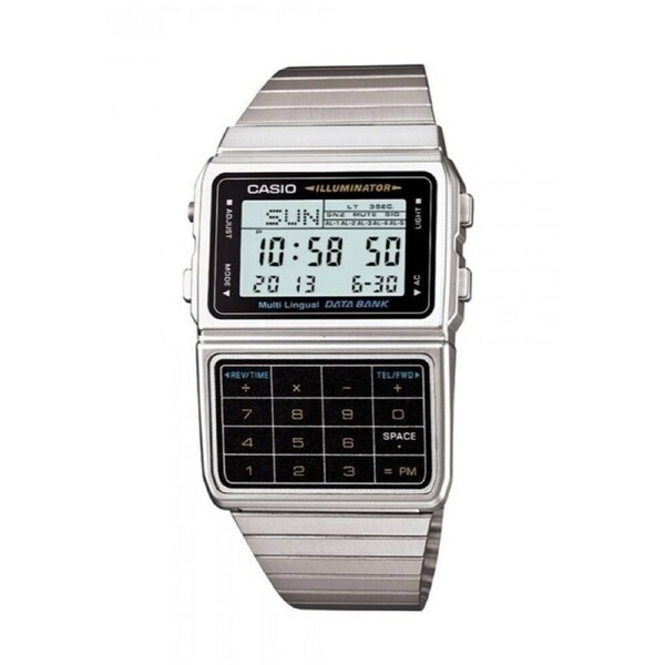 Casio Databank Digital Stainless Steel Multi-Lingual DBC-611-1DF Mens Watch