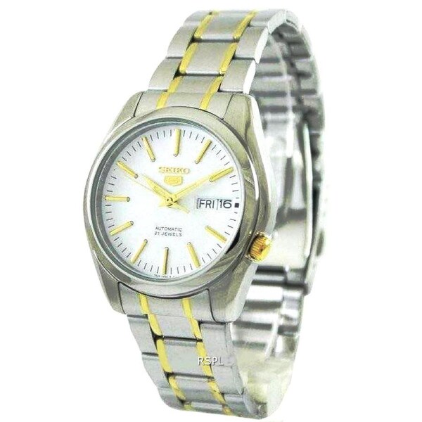 Seiko 5 Automatic 21 Jewels Stainless Steel White Dial SNKL47K1 30M Mens Watch