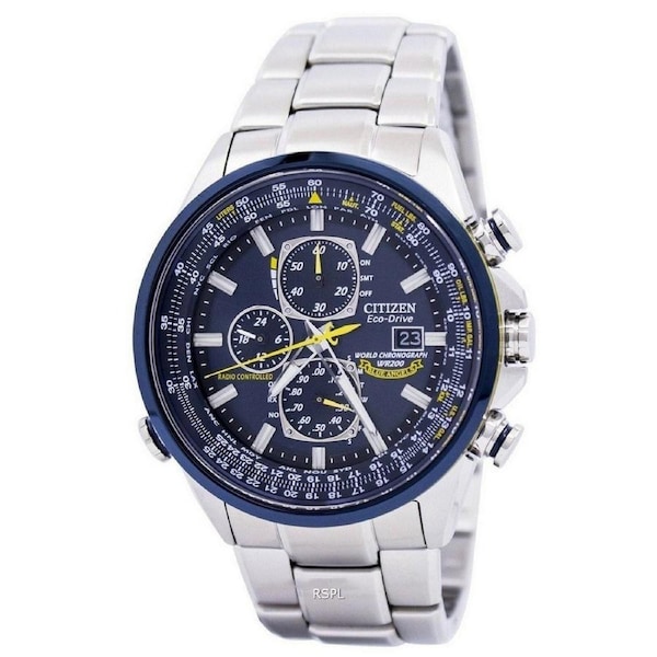 Citizen Eco Blue Angels Radio Controlled World Chronograph AT8020-54L Mens Watch