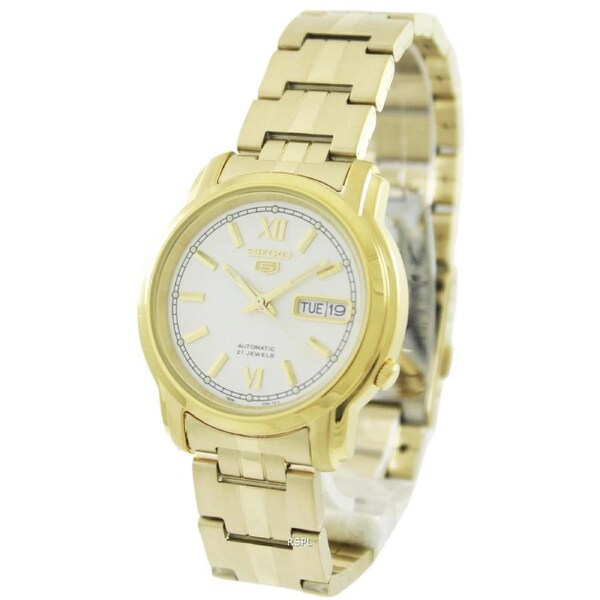 Seiko 5 Automatic 21 Jewels SNKK84K1 Stainless Steel White Dial 30M Mens Watch