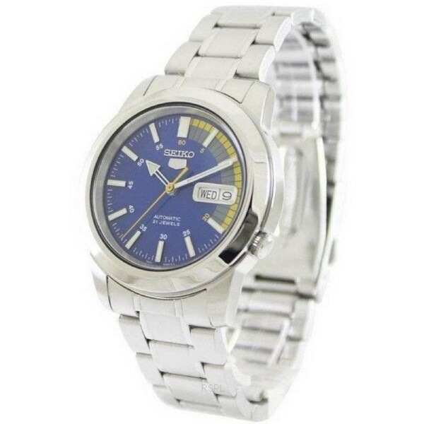 Seiko 5 Automatic 21 Jewels Blue Quarter Speed Dial Look SNKK27K1 30M Mens Watch